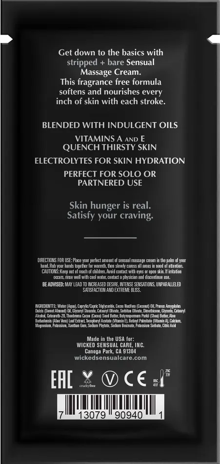 Wicked Couples Stripped Bare Massage Cream 34oz
