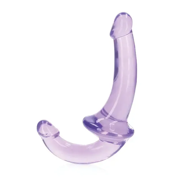 SHOTS AMERICA Female Sex Toys RealRock Crystal Clear 6 in Strapless StrapOn Dildo Purple SHOTS AMERICA Female Sex Toys RealRock Crystal Clear 6 in Strapless StrapOn Dildo Purple